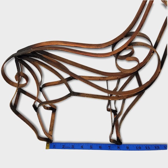 Vintage Braided And Twisted Metal Reindeer Candle Holder Christmas Decoration - Picture 7 of 12